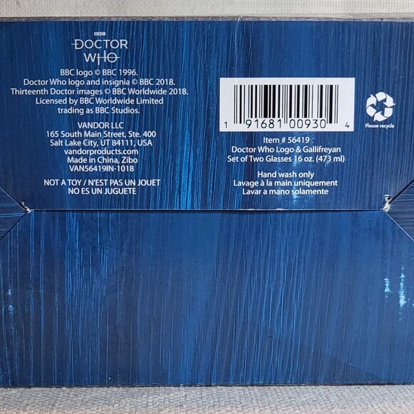 Doctor Who BBC - Set of Two Glasses - 2018 - Picture 6 of 9